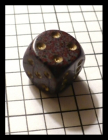 Dice : Dice - 6D - Chessex Burgandy Grey and Black Speckled with Gold Pips - Ebay Aug 2010